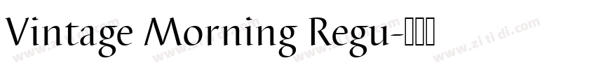 Vintage Morning Regu字体转换